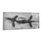 46" Silver Metal Airplane Industrial Wall Décor